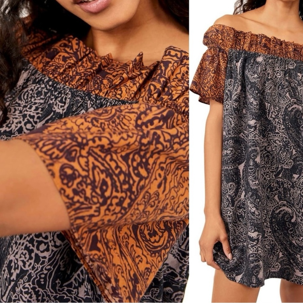 Womens free people Printed Sophie Printed Dress, new with tags size M